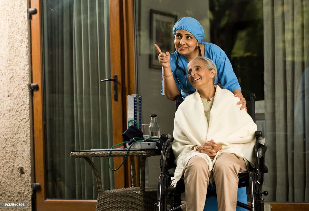 Therapists working with a patient inside the ICRH Siliguri centre